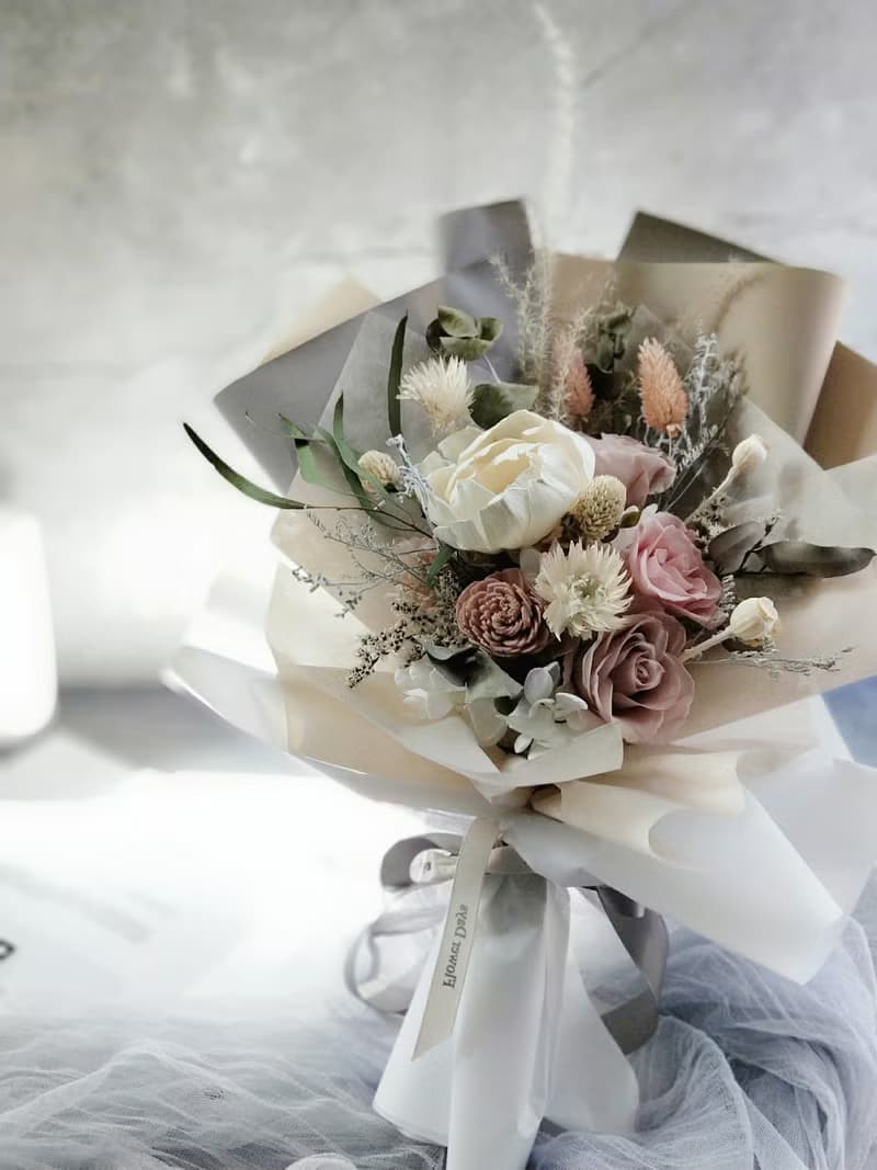 情人節節禮物 -不凋花/永生花  韓式花束畢業畢業 老師禮物