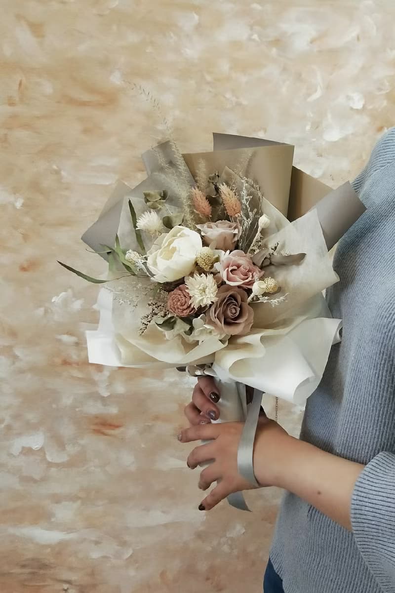 情人節節禮物 -不凋花/永生花  韓式花束畢業畢業 老師禮物