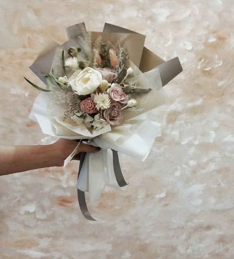 情人節節禮物 -不凋花/永生花  韓式花束畢業畢業 老師禮物