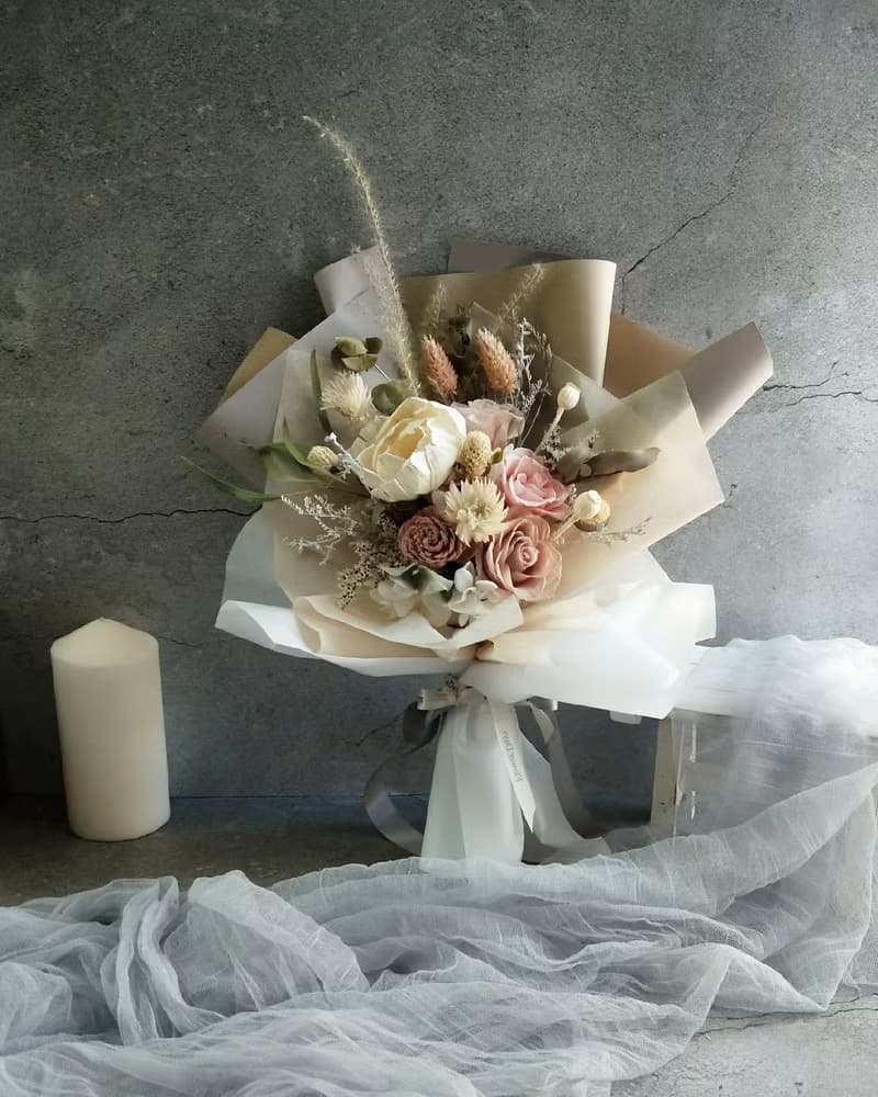 情人節節禮物 -不凋花/永生花  韓式花束畢業畢業 老師禮物