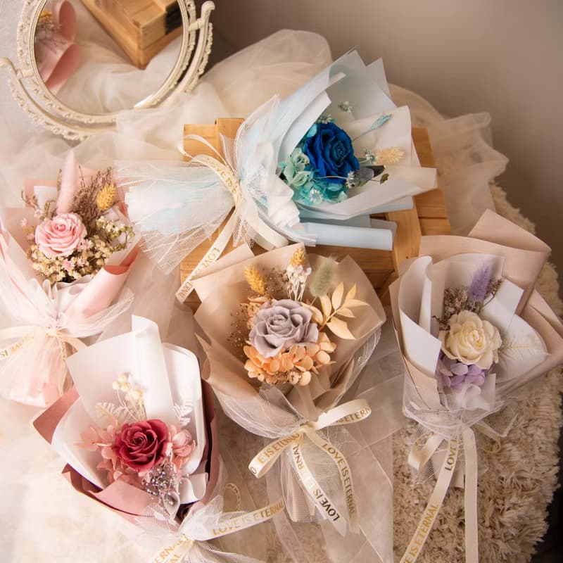 【永恆】日本永生花 乾燥花 經典小花束 / 生日 紀念日 情人節女