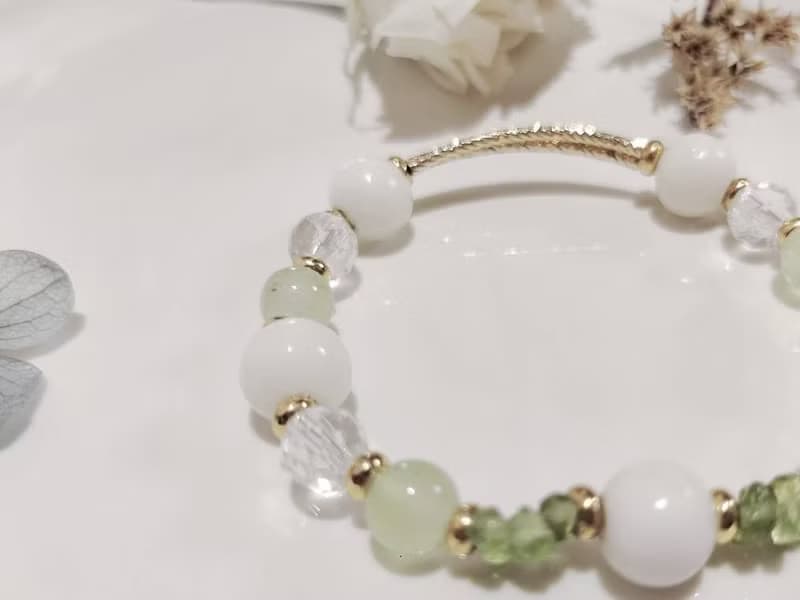 【好人氣】綠光滿願/增進人際關係/龍宮舍利/白水晶/橄欖石/正向