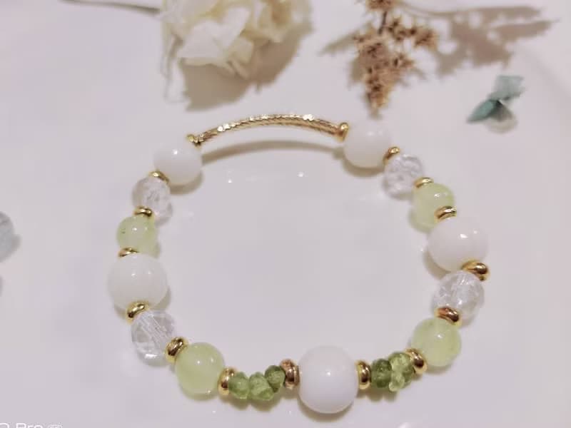 【好人氣】綠光滿願/增進人際關係/龍宮舍利/白水晶/橄欖石/正向