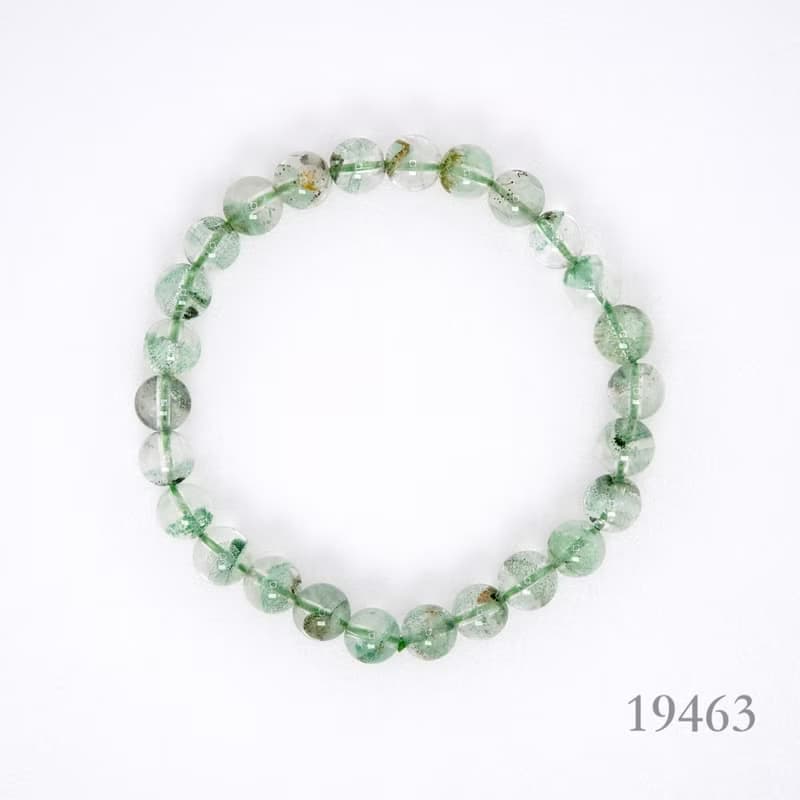 寶麗金珠寶-天然翡翠綠幽靈水晶手珠