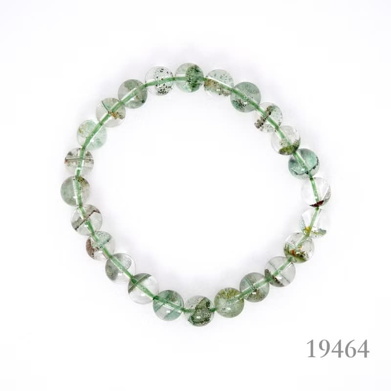 寶麗金珠寶-天然翡翠綠幽靈水晶手珠