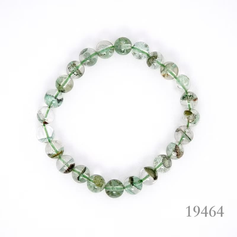 寶麗金珠寶-天然翡翠綠幽靈水晶手珠