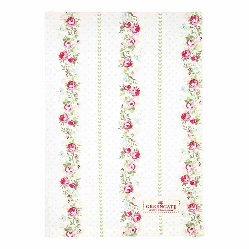 丹麥GreenGate  pale pink & white 茶巾 / 共5款