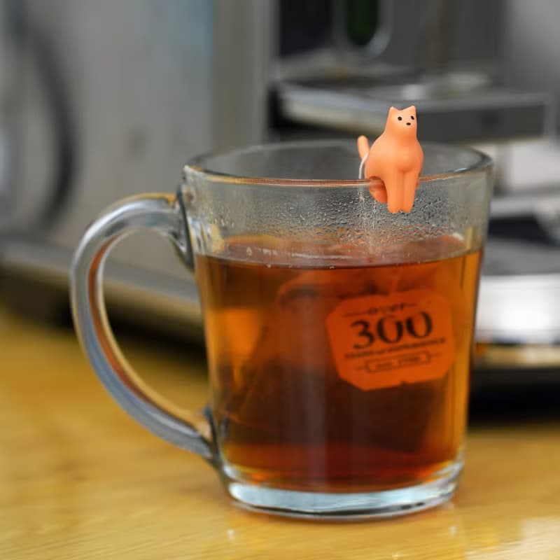 美國 Kikkerland 貓咪茶包掛件 茶葉茶包茶具創意茶勾 萌寵禮物