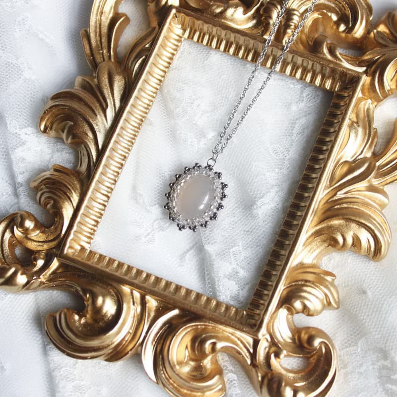 維多利亞系列 項鍊 白瑪瑙 編織項鍊 禮物