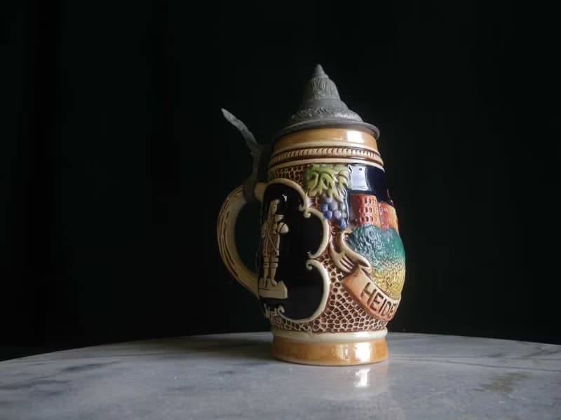 【老時光 OLD-TIME】早期德國海德堡陶瓷啤酒杯