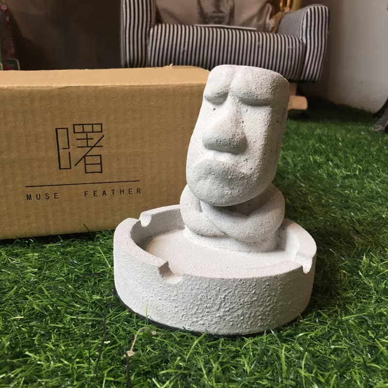 獨家限定 熱銷水泥摩艾燈飾煙灰缸擴香石福袋