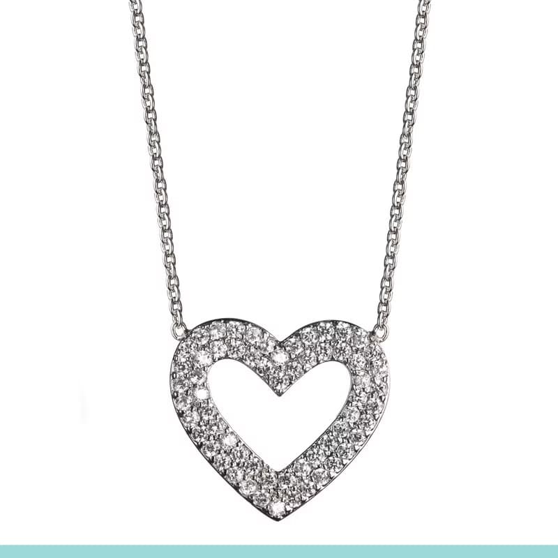 心鑽糖霜鋯石項鍊(共2色)