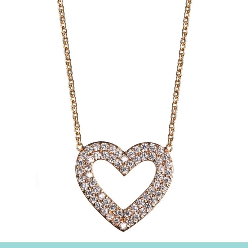 心鑽糖霜鋯石項鍊(共2色)