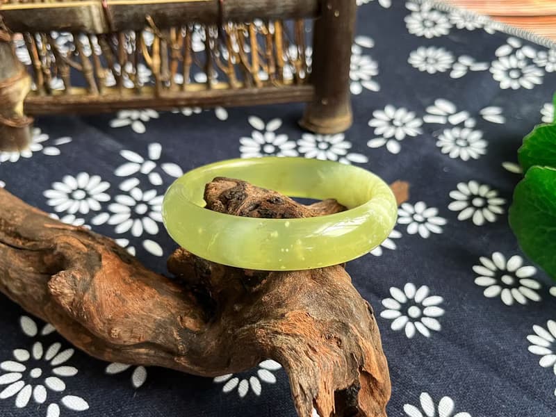 【一物一圖】天然遼寧岫玉手鐲 手鐲圈口53.4mm 蜂蜜水 正圈