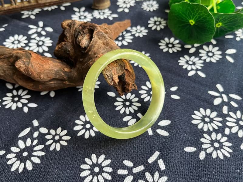 【一物一圖】天然遼寧岫玉手鐲 手鐲圈口53.4mm 蜂蜜水 正圈
