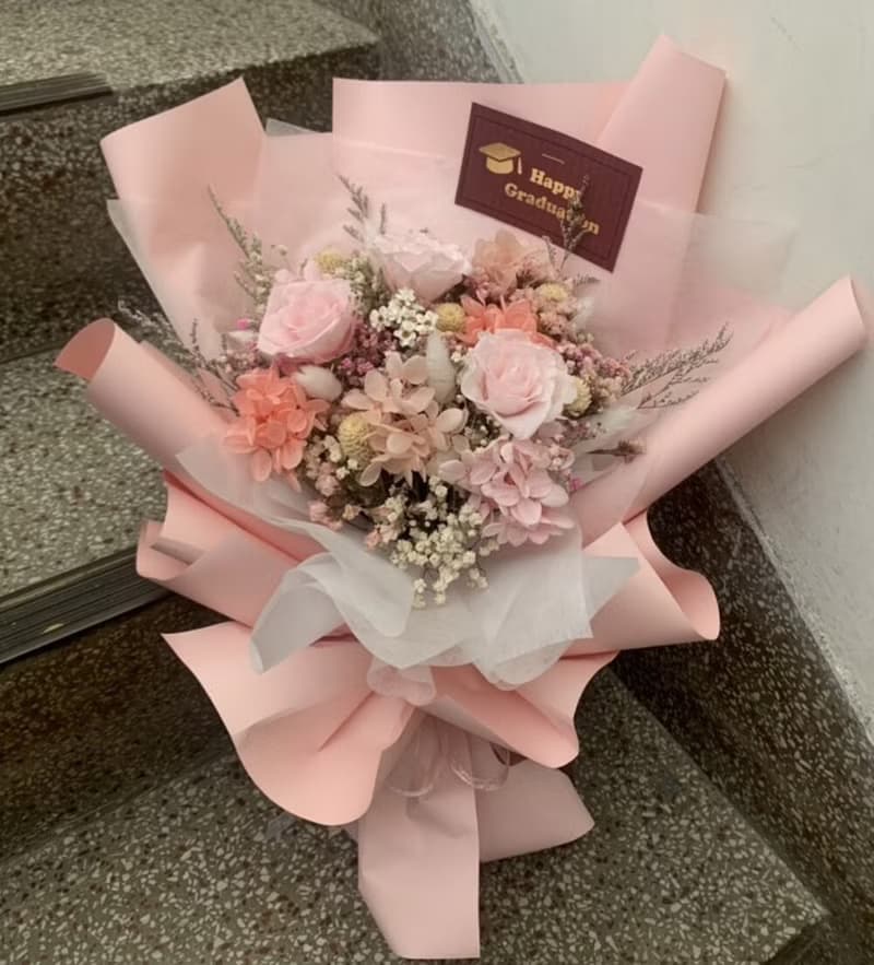 【粉色玫瑰花束】畢業花束　母親節花束　生日送禮花束