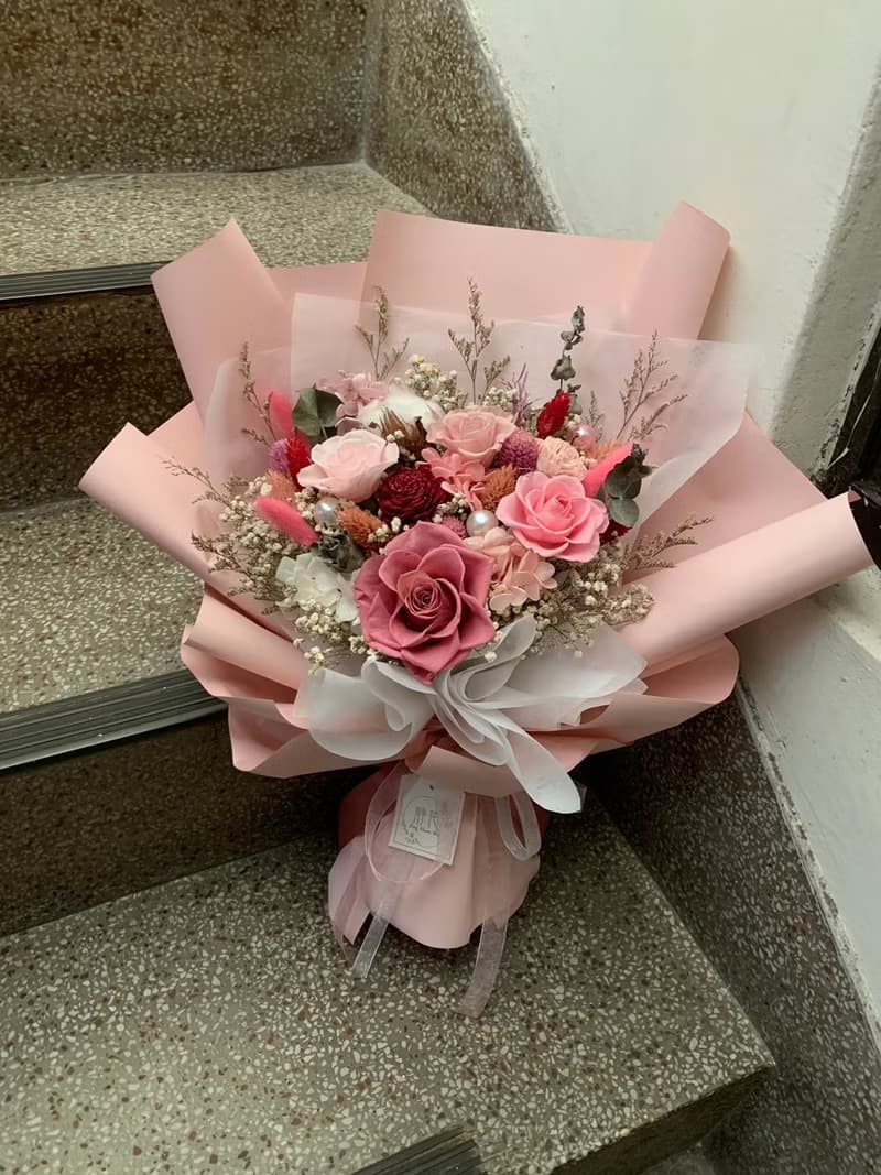 【粉色玫瑰花束】畢業花束　母親節花束　生日送禮花束