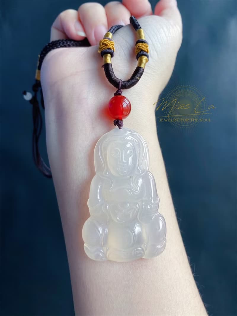 大慈大悲 天然瑪瑙 觀世音菩薩 觀音 吊墜 掛件 項鏈 設計