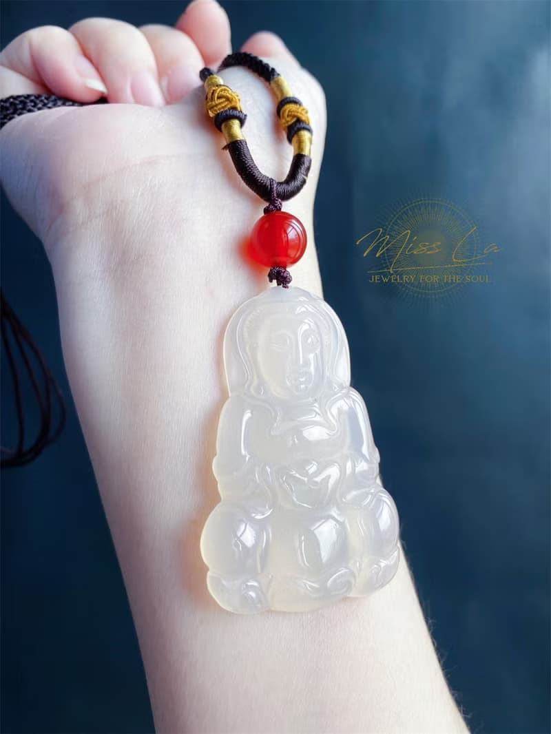 大慈大悲 天然瑪瑙 觀世音菩薩 觀音 吊墜 掛件 項鏈 設計