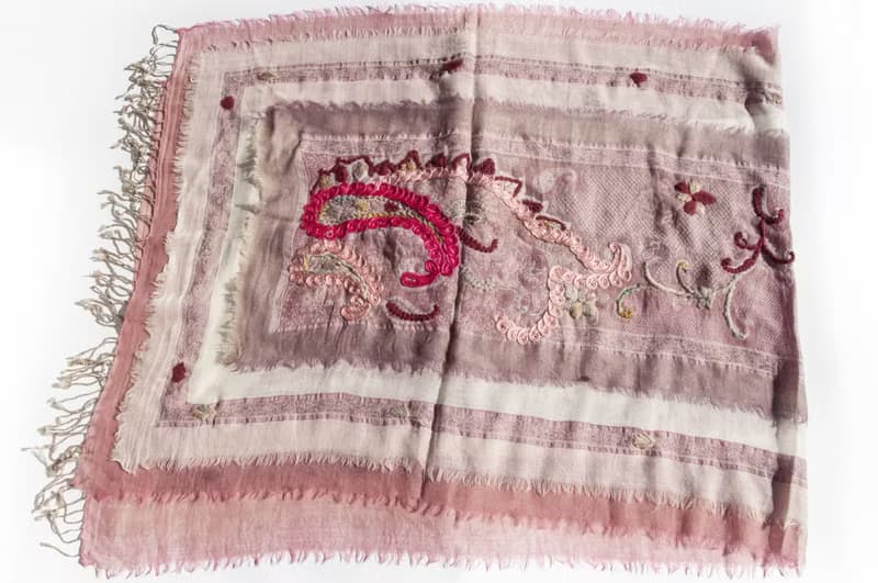喀什米爾Cashmere/水煮羊毛披肩/針織圍巾/刺繡圍巾/羊絨披巾-花