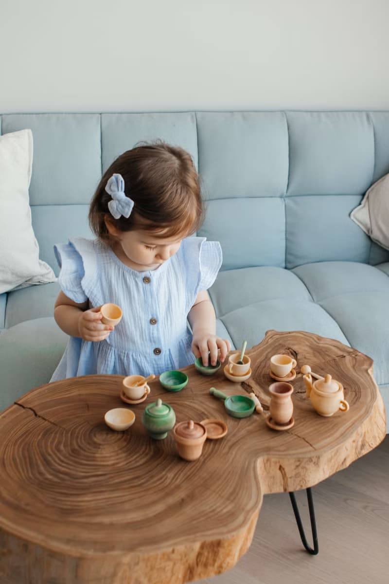 Christmas Tea Set Organic wooden sensory play toys