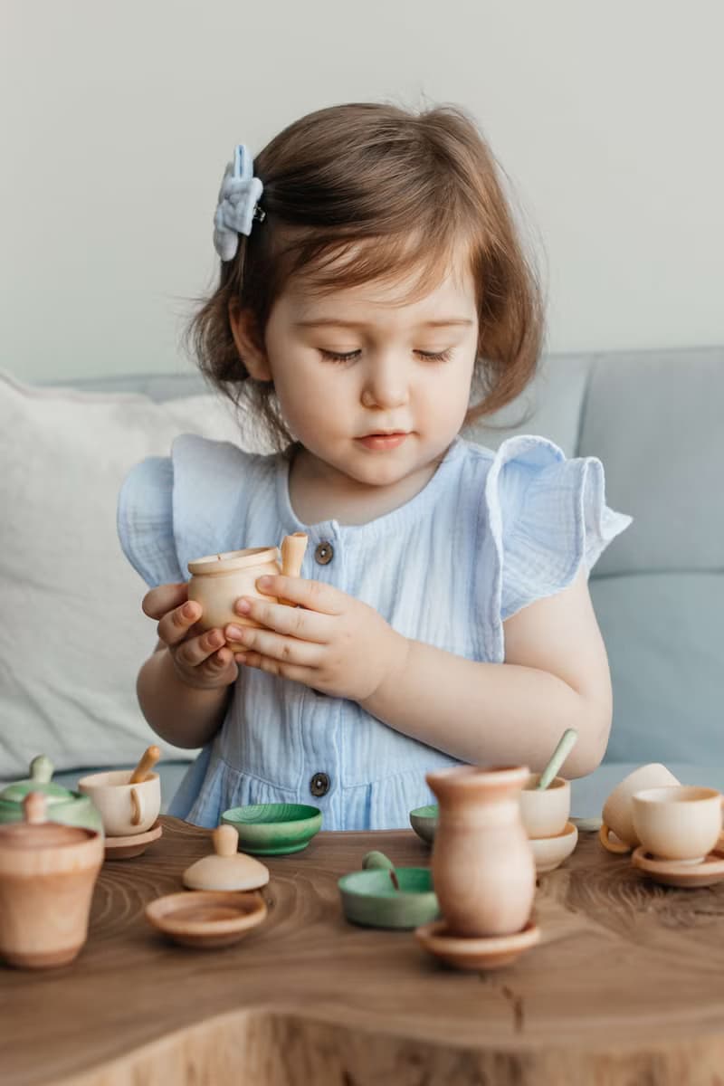 Christmas Tea Set Organic wooden sensory play toys