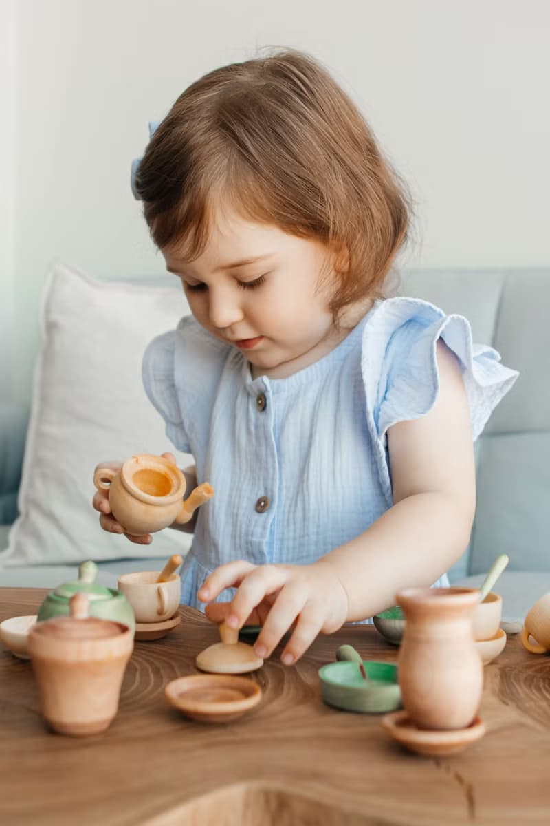 Christmas Tea Set Organic wooden sensory play toys