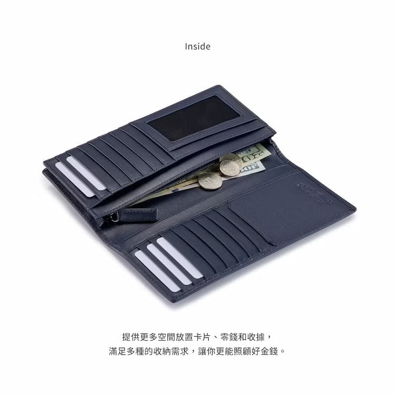 24H出貨 Crocodile 真皮皮夾/長夾 單鈔 17卡 男生禮物推薦