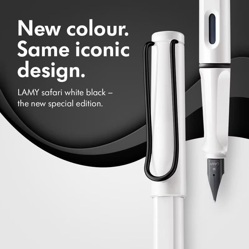 LAMY 七彩鋼筆禮盒 / safari 狩獵者系列 - 【全球獨家】- 白黑