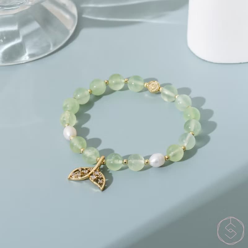 海寧芙 | 葡萄石 珍珠 | 天然水晶手鍊