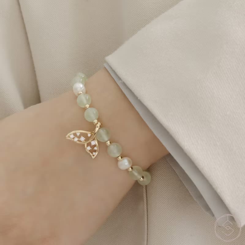海寧芙 | 葡萄石 珍珠 | 天然水晶手鍊