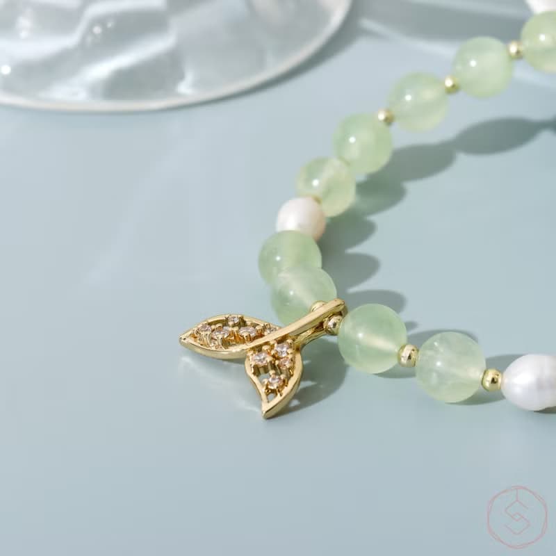 海寧芙 | 葡萄石 珍珠 | 天然水晶手鍊