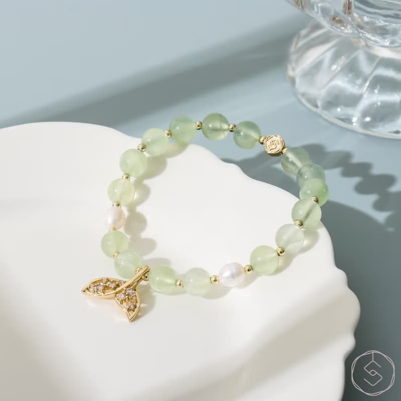 海寧芙 | 葡萄石 珍珠 | 天然水晶手鍊