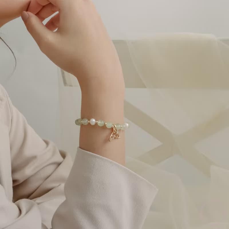 海寧芙 | 葡萄石 珍珠 | 天然水晶手鍊