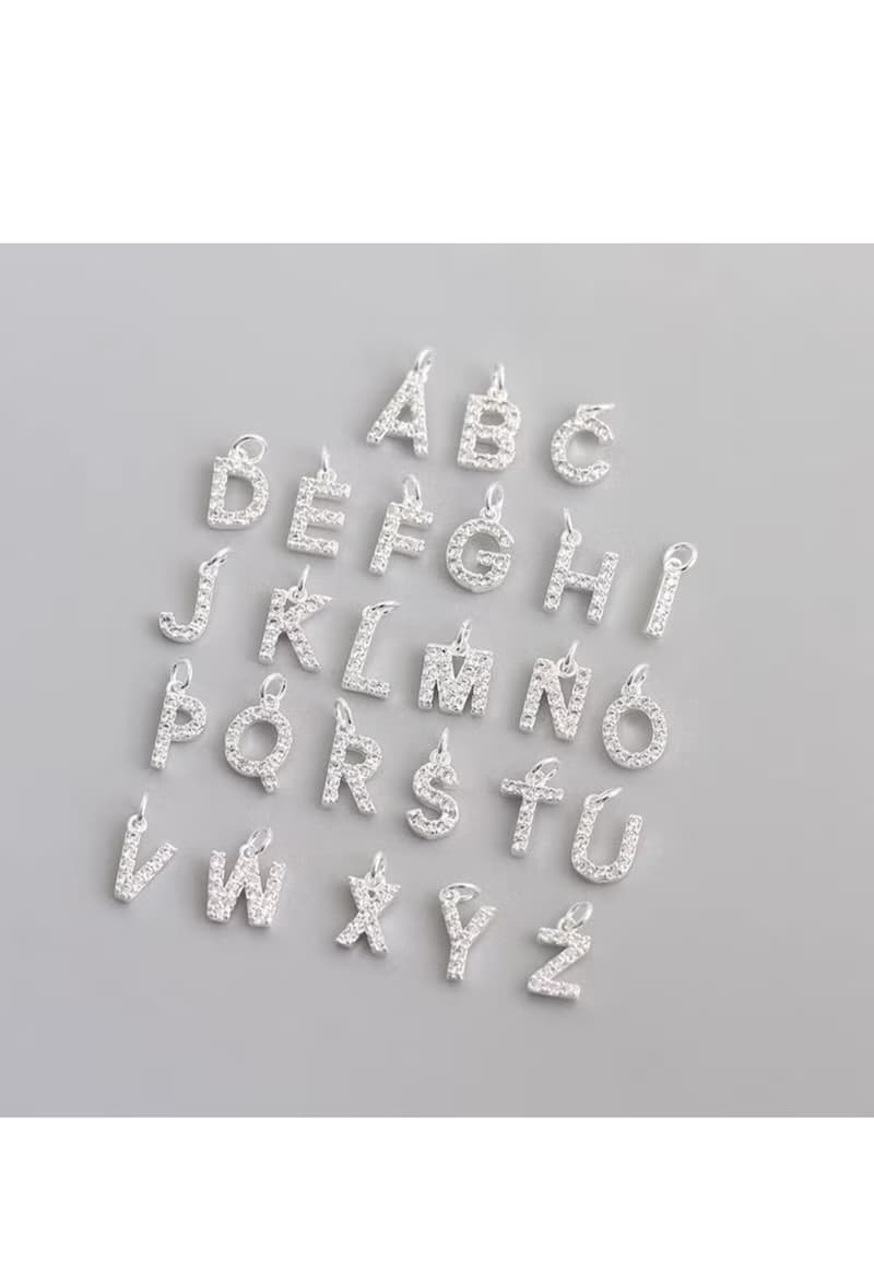 英文字母  鋯石 輕珠寶 頸鏈 項鍊 婚禮小物 姊妹禮物 生日禮物
