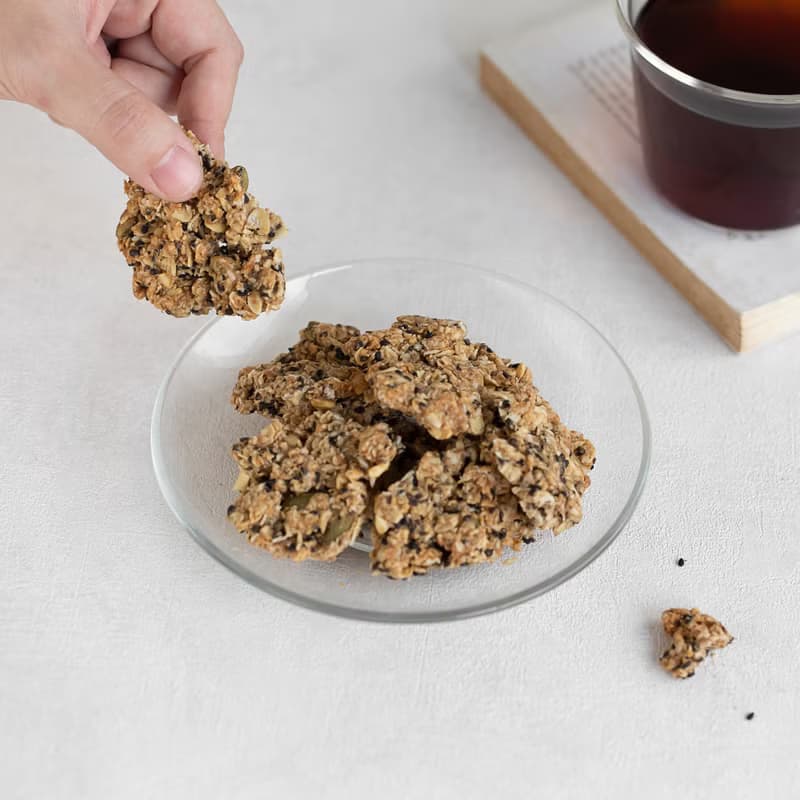 【芝麻奇亞籽】手工堅果燕麥片 飽食燕麥脆脆 低負擔零食點心