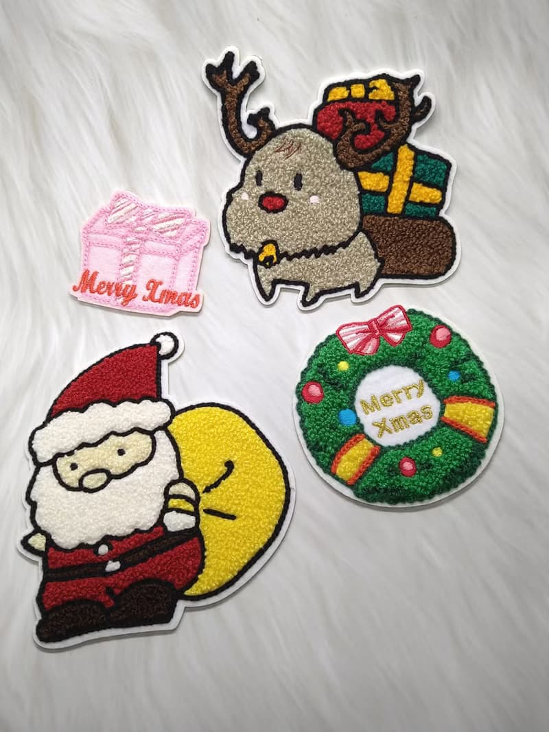 貼紙【聖誕系列~禮物】刺繡貼紙 耶誕禮物 禮物盒 燙貼