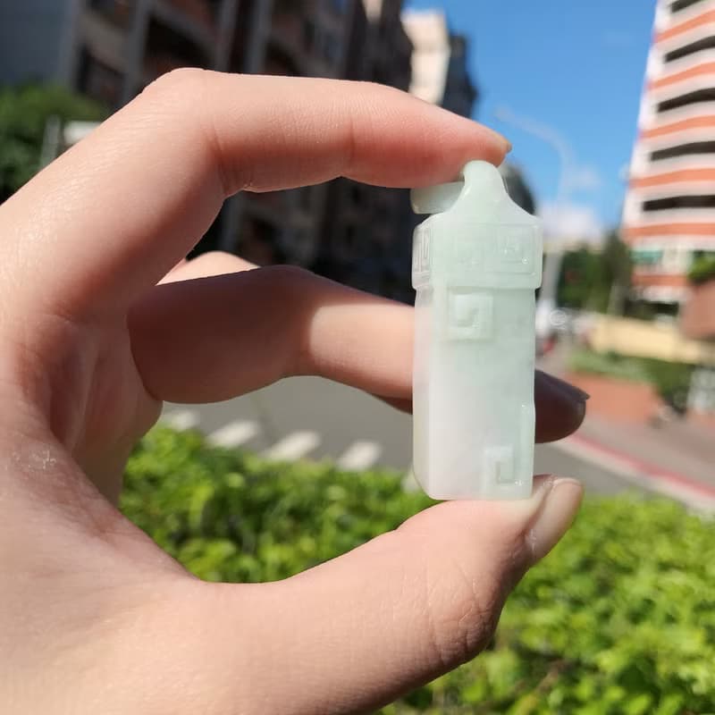 春帶彩翡翠懷古印章項鍊 | 天然緬甸玉A貨翡翠 | 送禮