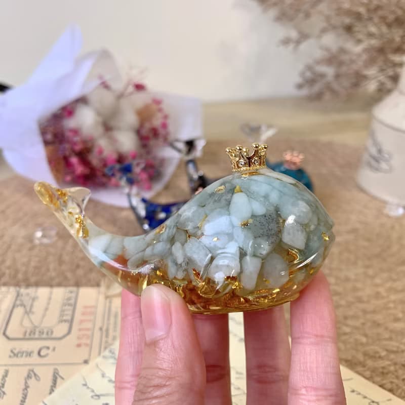 水晶 鯨魚 M號 | 天然石手作 | 居家擺飾 療癒小物 | 海藍寶