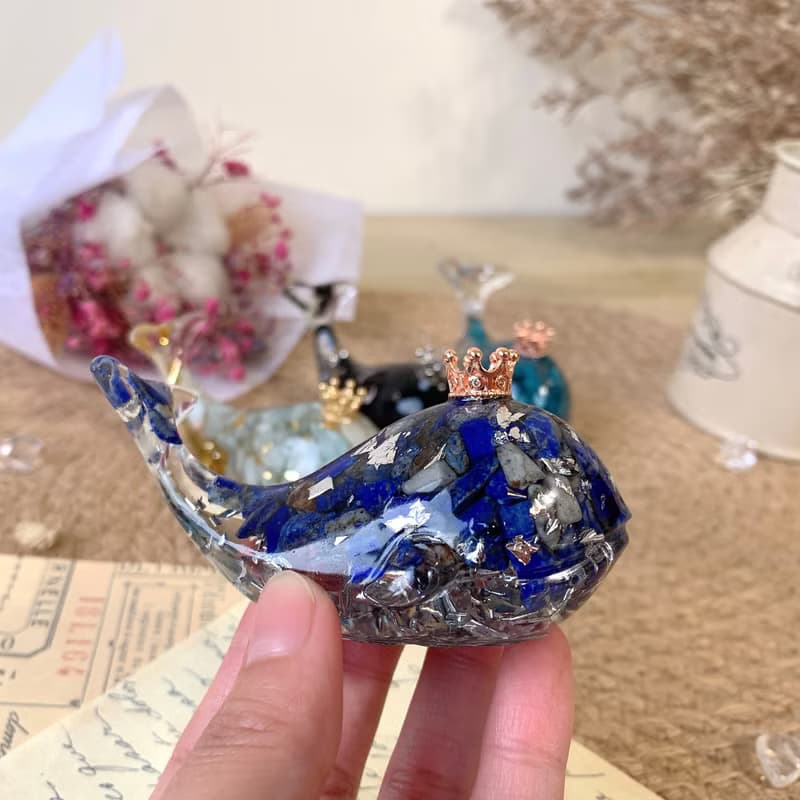 水晶 鯨魚 M號 | 天然石手作 | 居家擺飾 療癒小物 | 海藍寶
