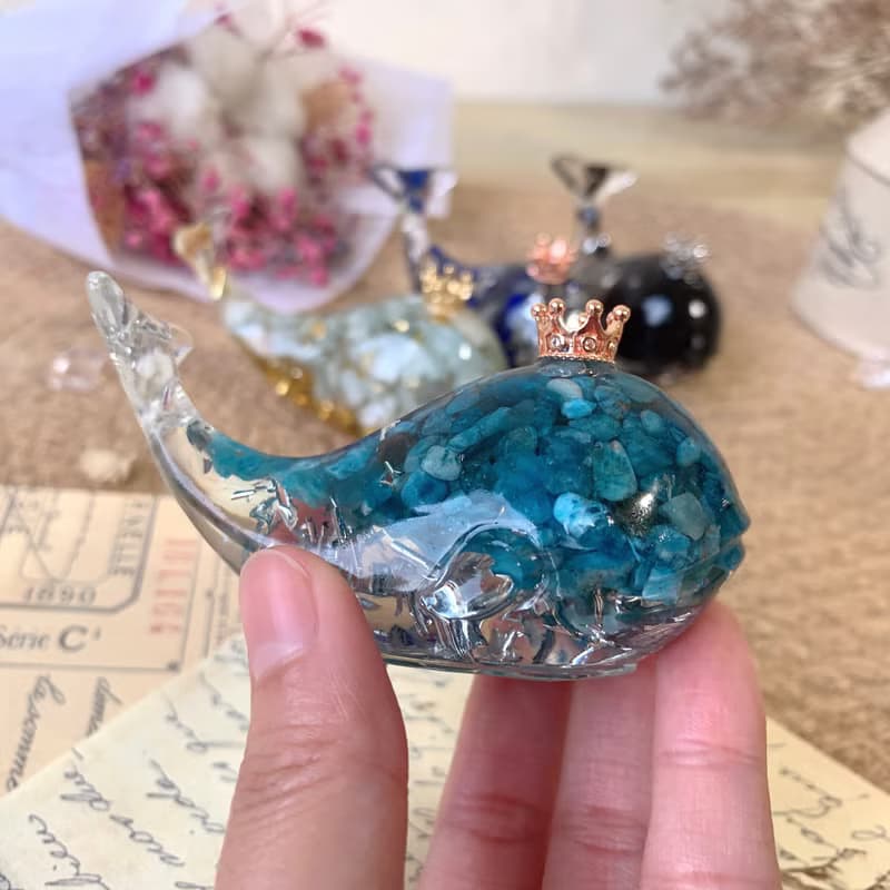 水晶 鯨魚 M號 | 天然石手作 | 居家擺飾 療癒小物 | 海藍寶