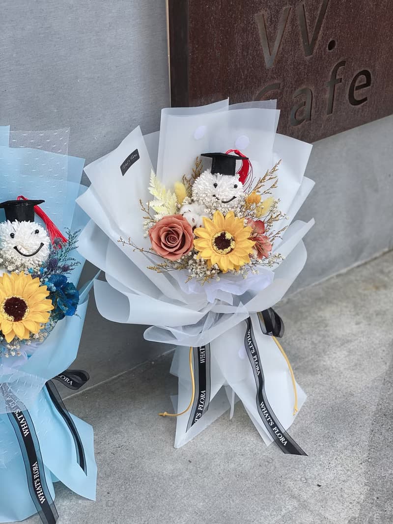 畢業花束 \暖陽\ 向日葵花束 乾燥花束 畢業快樂