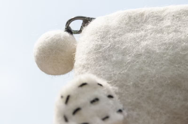 羊毛氈化妝袋/羊毛氈收納袋/零錢包/悠遊卡套/羊毛氈錢包-貓頭鷹