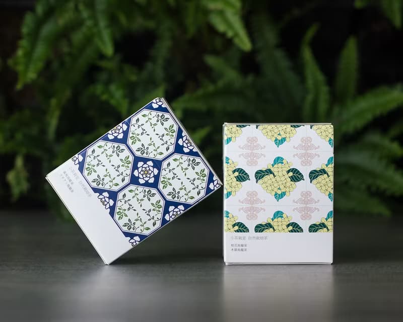 【懷舊花磚茶包】桂花烏龍茶+黃梔烏龍茶 輕巧盒2入