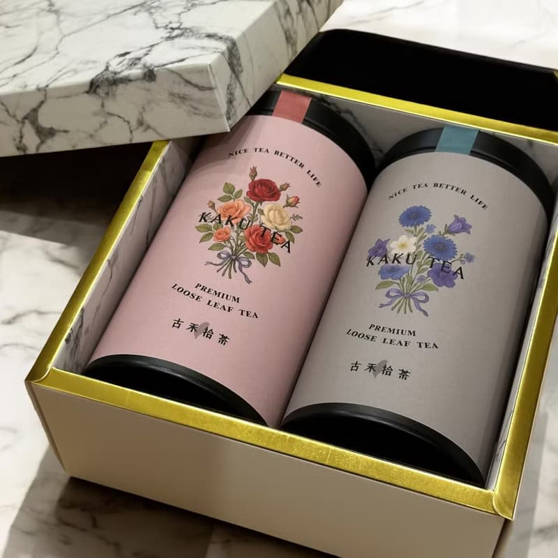 【 茶葉禮盒 】花語拾光 原葉茶罐禮盒 烏龍/紅茶/綠茶/散茶葉