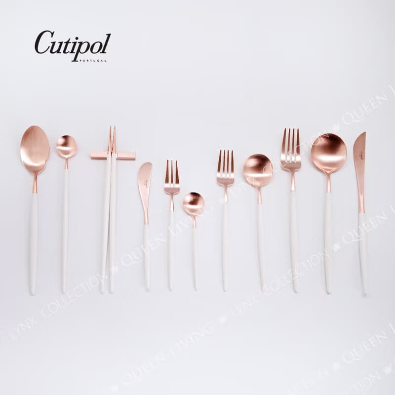 葡萄牙 Cutipol GOA系列白玫瑰金 29.5cm大湯勺