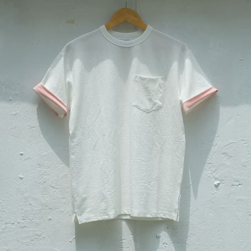夏日寬版口袋T 中性T恤 /簡約款式/純棉材質/藍染/素T/情侶/禮物