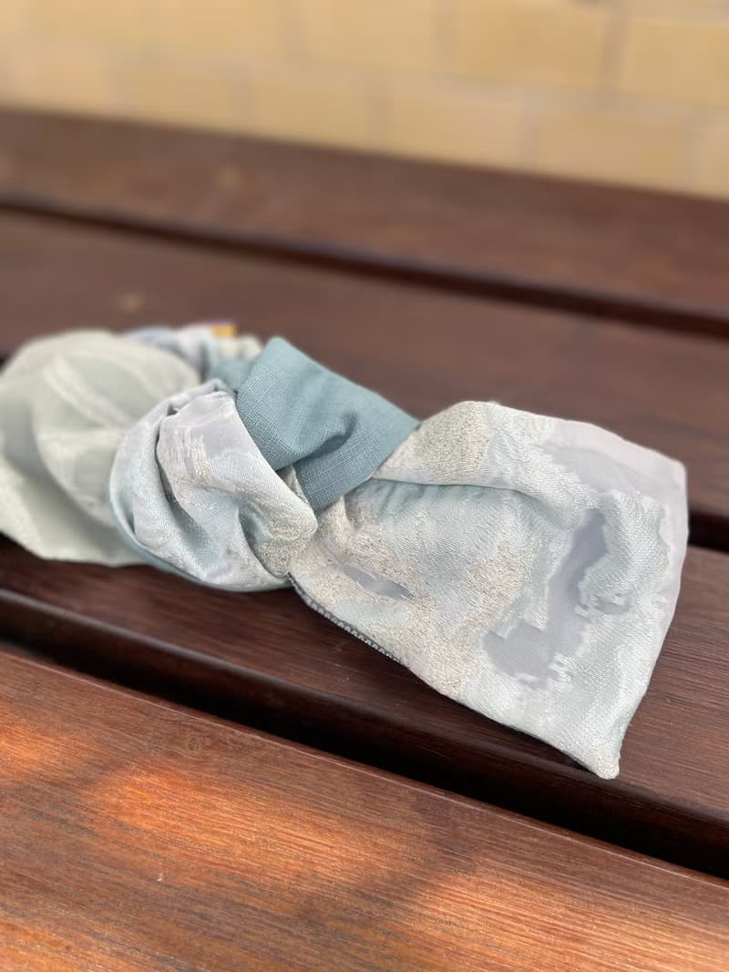 湖水綠 鬆緊寬髮帶