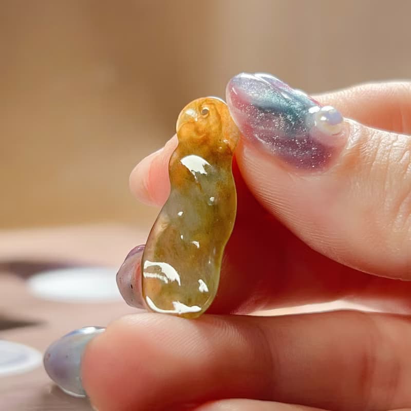 冰三彩翡翠蓮花 | 天然A貨翡翠 | 送禮