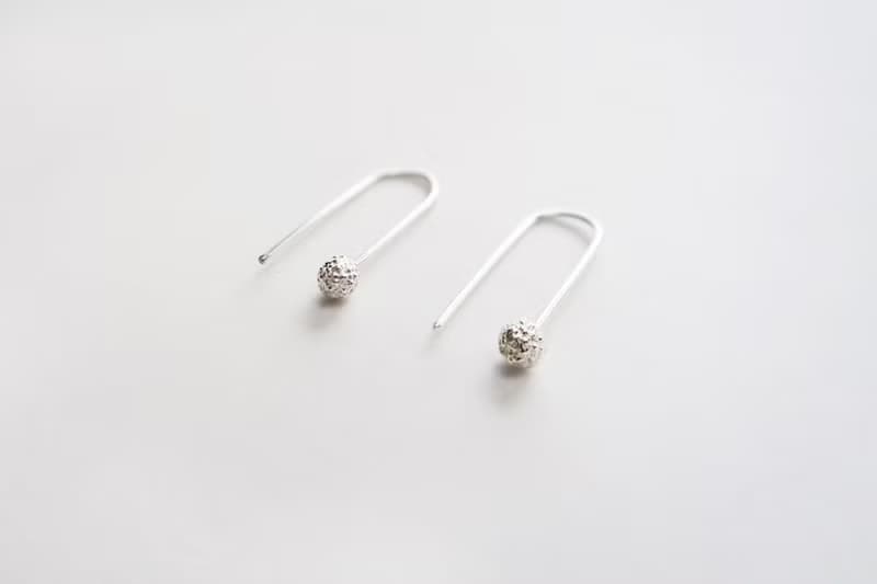 獨家 森林系 925純銀 迷你果 U型耳針 耳環  一對